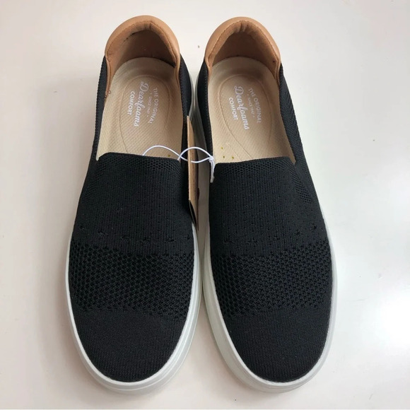 NWT Dearfoam Women’s Black Slip On Sneaker Size 6.5 - Picture 2 of 7